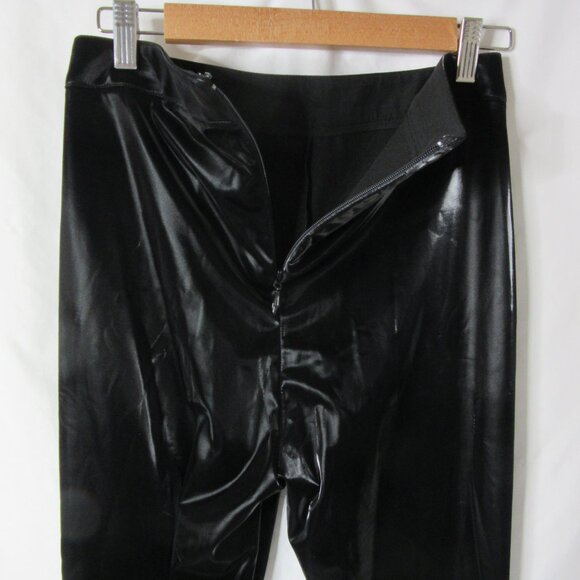 BCBGMAXAZRIA Faux Leather High Waisted Leggings Black Poly Size Small NWT - Picture 9 of 10